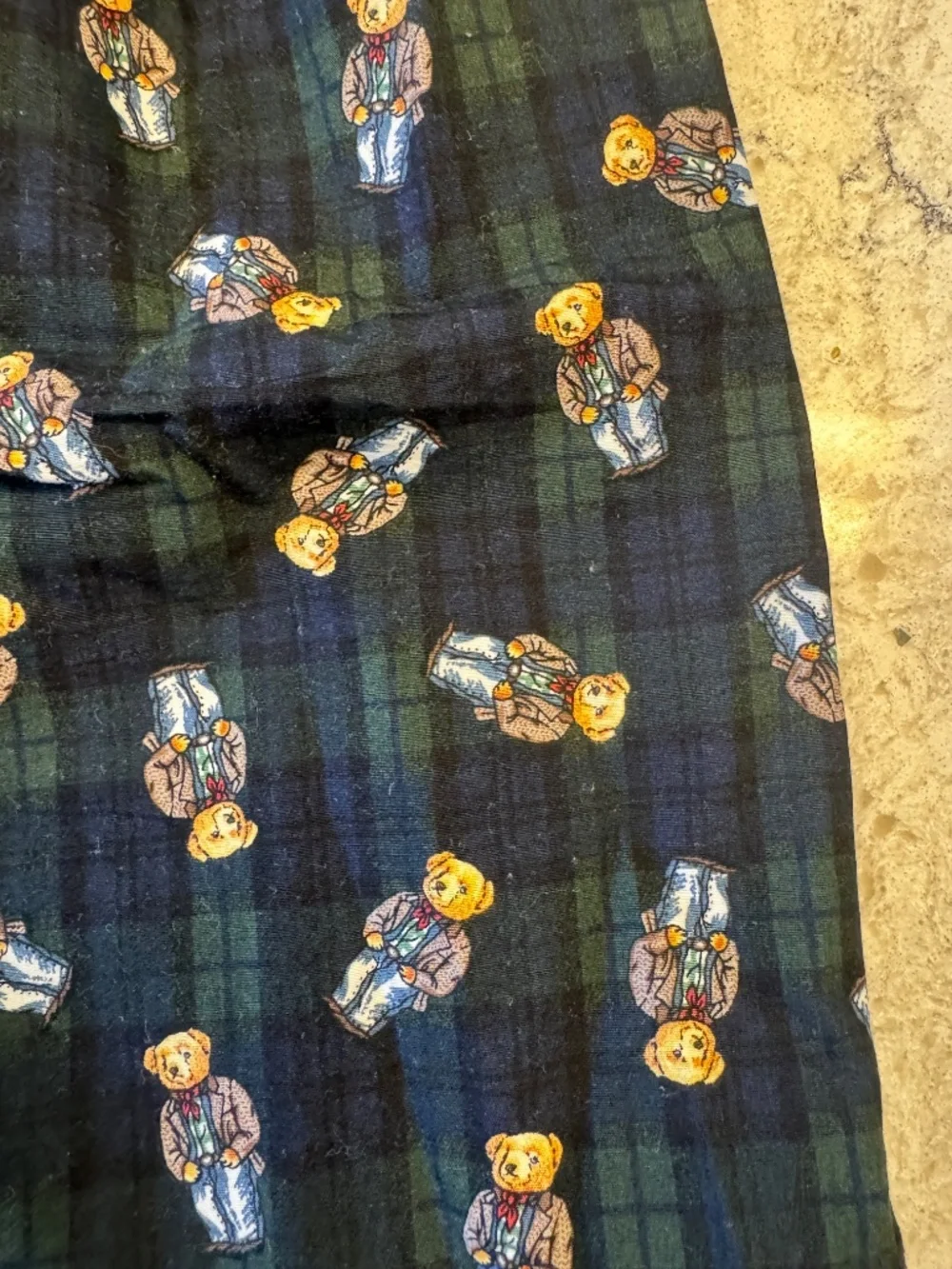 Vintage‎ Men's Polo by Ralph Lauren Medium Plaid Boxer Shorts with Teddy Bears